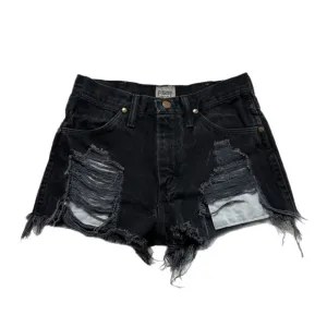 Furst of‎ a Kind Black Distressed Denim Shorts 27