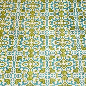 Geometric Flowers in Green & Teal