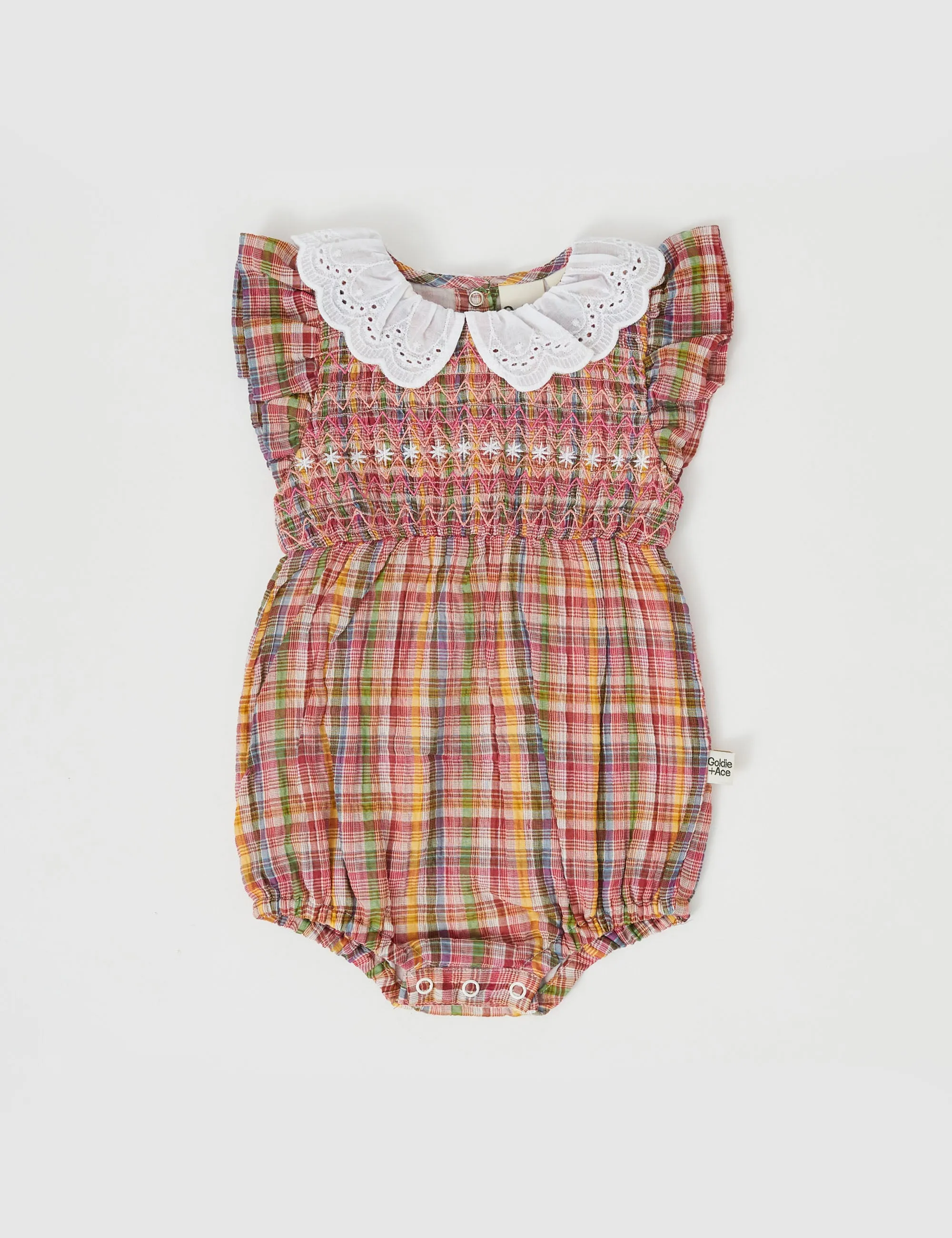 Goldie   Ace - Lani Smocked Romper (Sweetie Check)