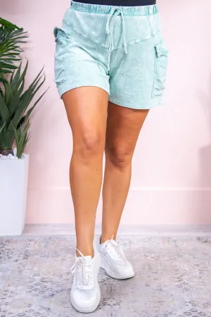 Great Grace Was Upon Them Mint Solid Shorts - I1522MT