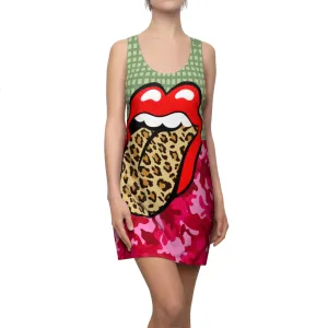 Green Apple Leopard Racerback Dress