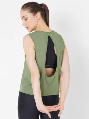 Green Olive Cut Out Tank