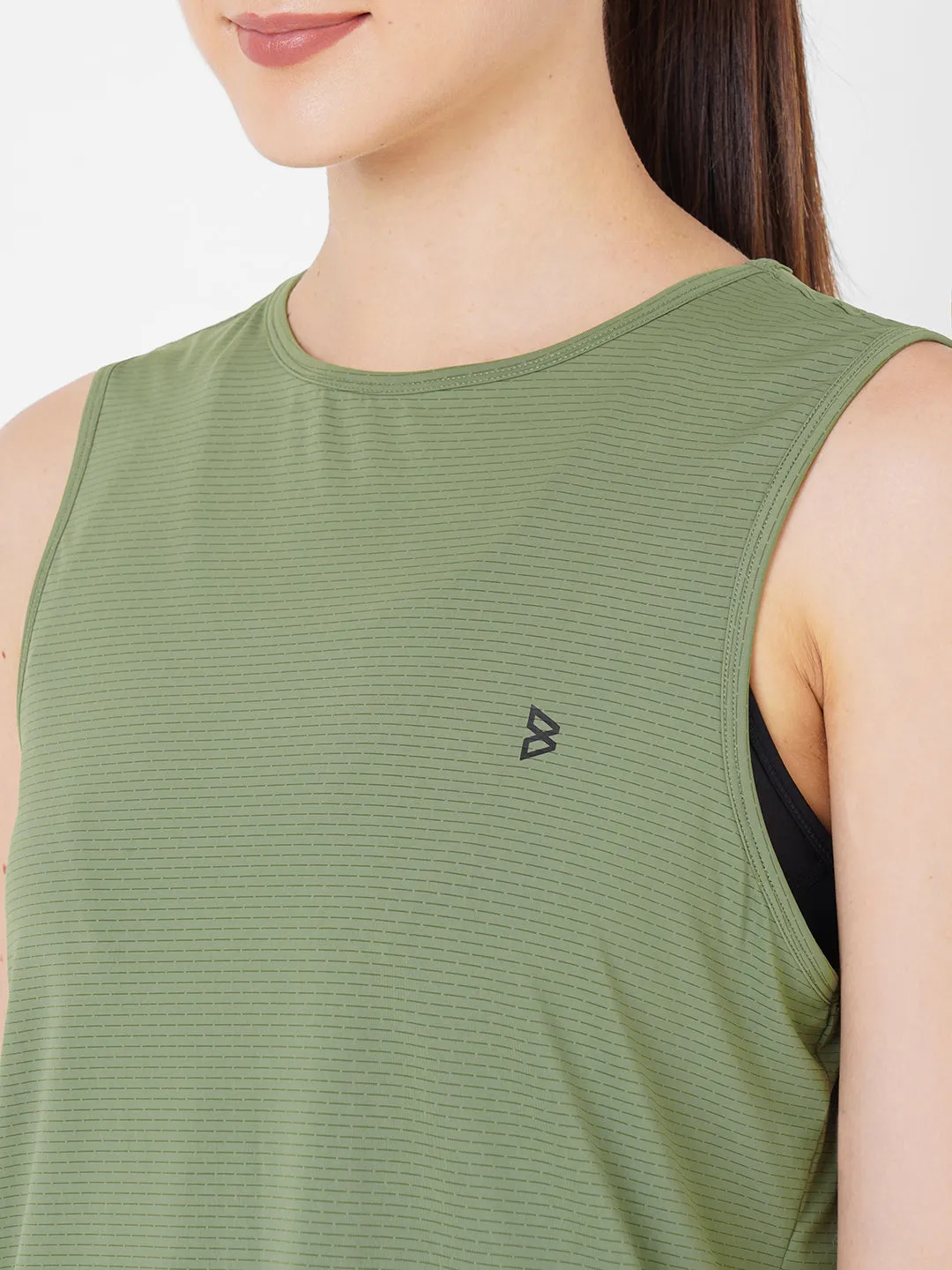 Green Olive Cut Out Tank