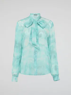 Green Tie Dye Blouse