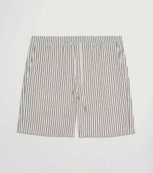 Gregor Drawstring Shorts Green Stripe