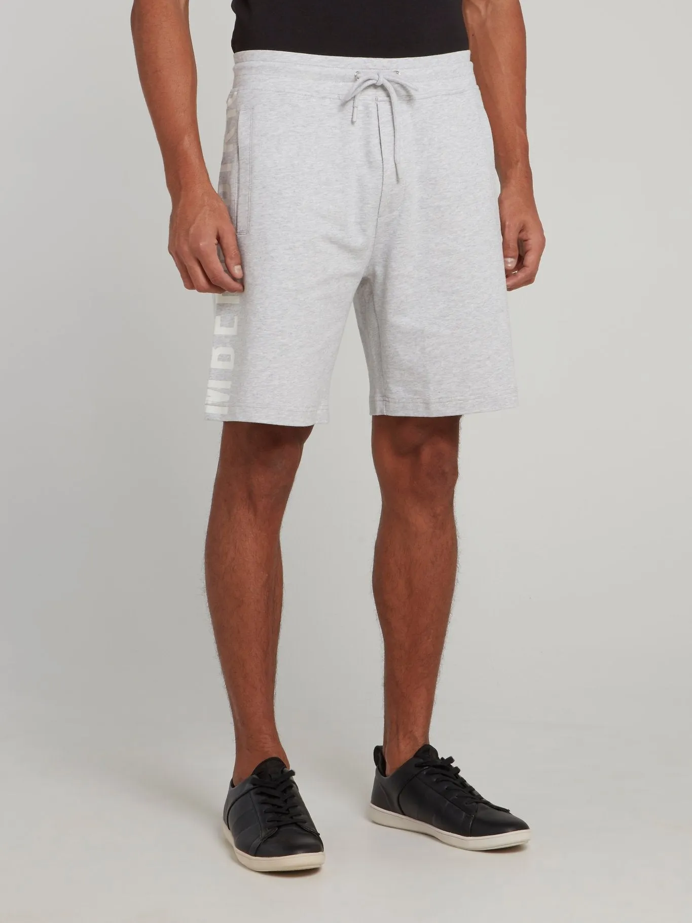 Grey Side Logo Drawstring Shorts