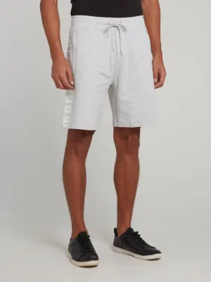 Grey Side Logo Drawstring Shorts