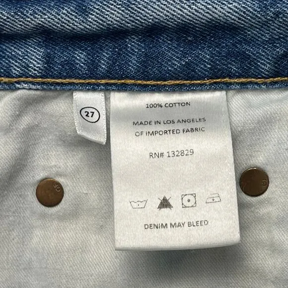 GRLFRND Hayden Low Rise Button Fly Boyfriend Jean Shorts 27