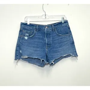 GRLFRND Hayden Low Rise Button Fly Boyfriend Jean Shorts 27