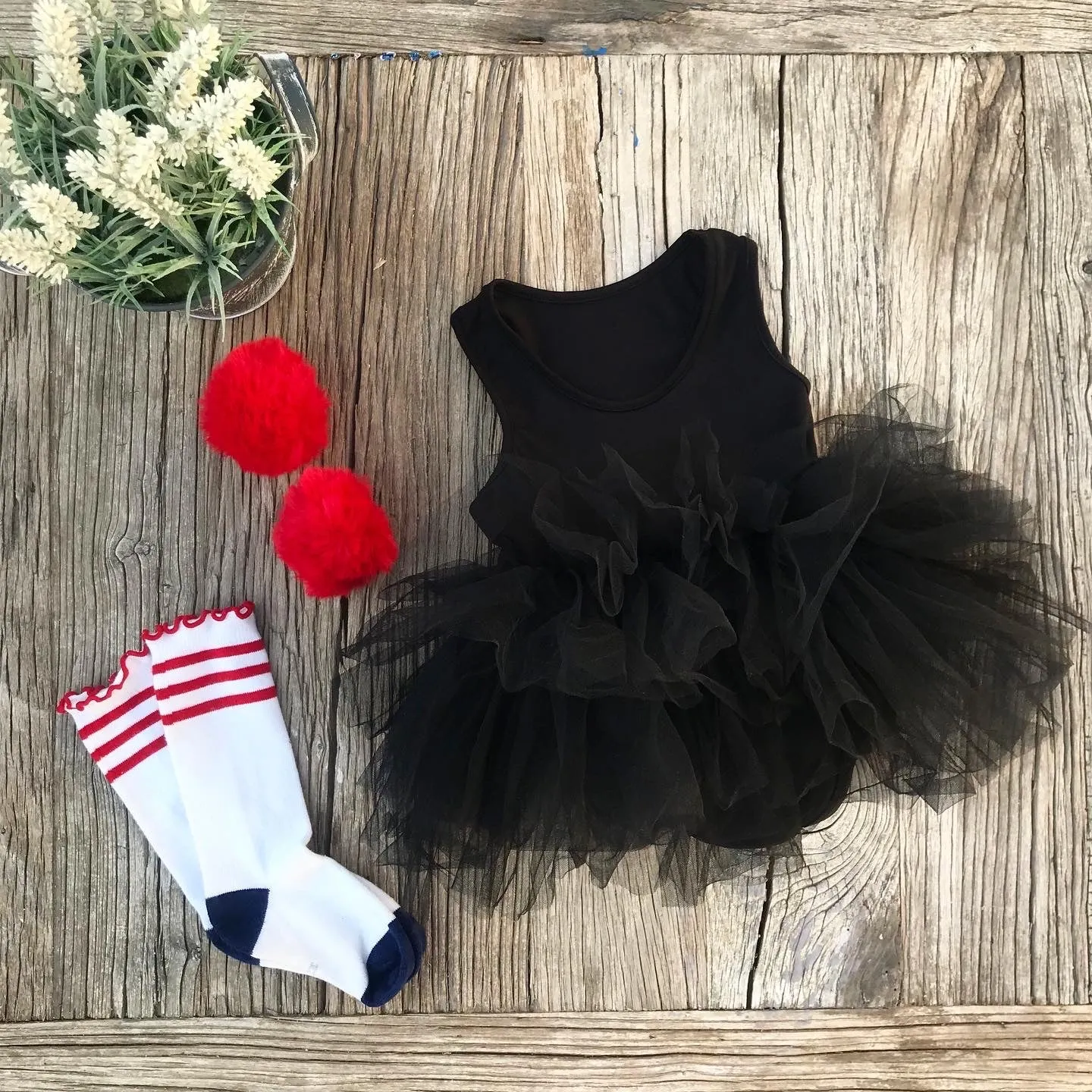 Halloween Clown Tutu Dress Black