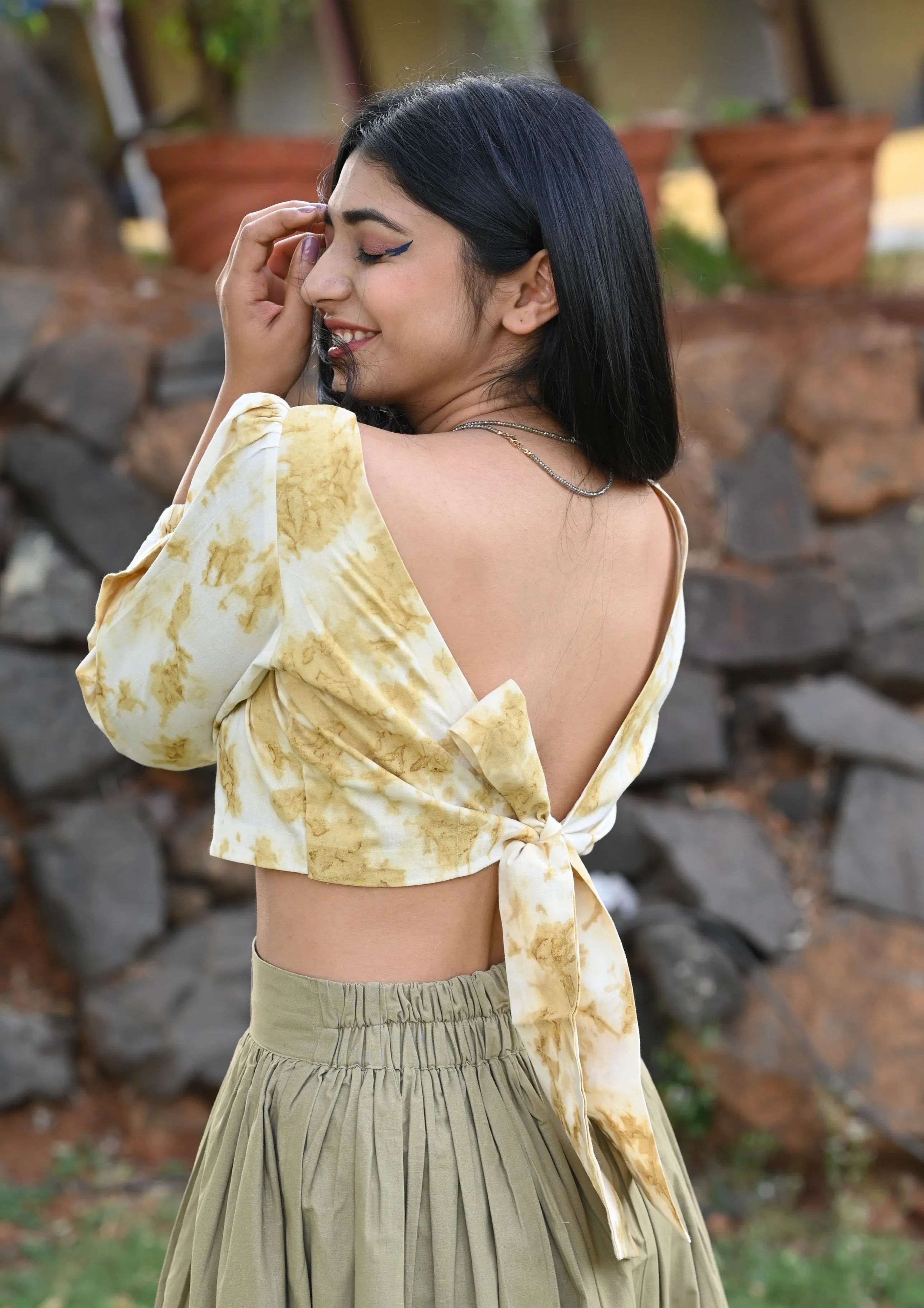 Halo - Back Tie-up Crop Top