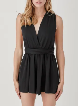 Halter Waist Banded Romper