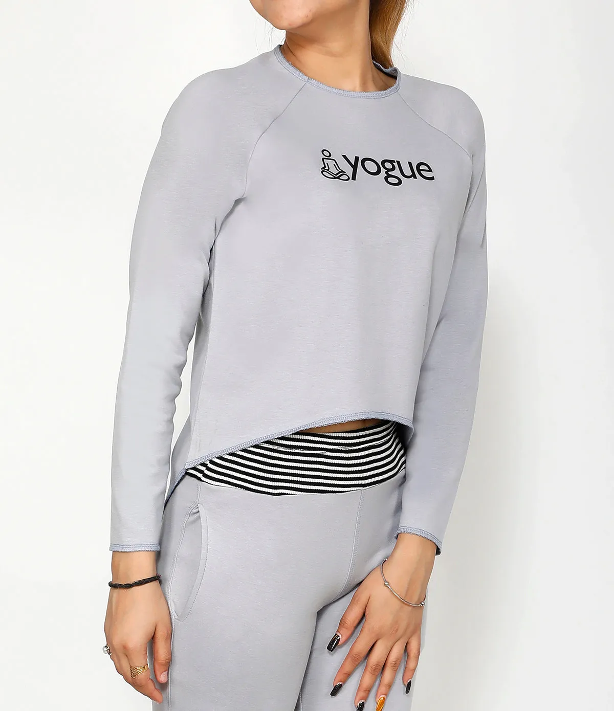 Harbor Grey Asymmetric Full Sleeve Top