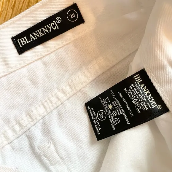 Hi Rise Rigid Distressed Shorts BlankNYC