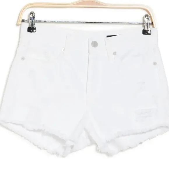 Hi Rise Rigid Distressed Shorts BlankNYC