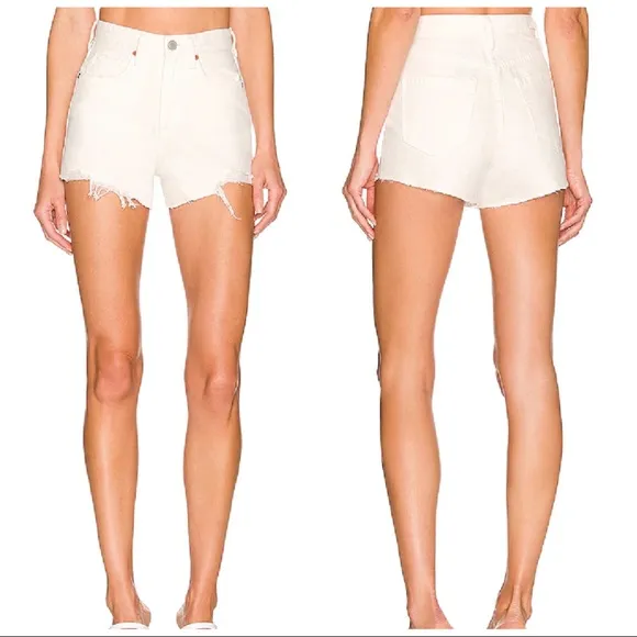 Hi Rise Rigid Distressed Shorts BlankNYC