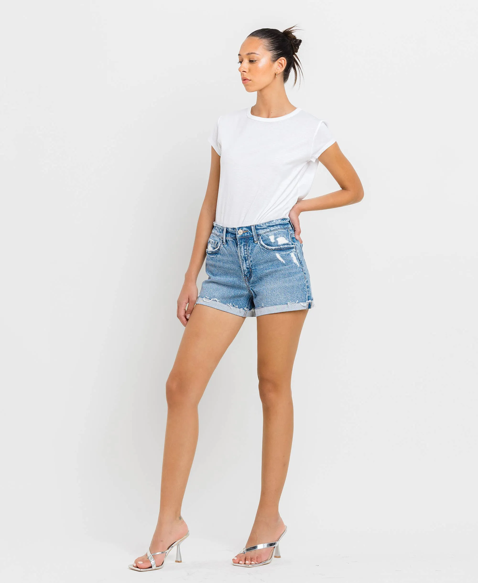 High Rise A Line Shorts