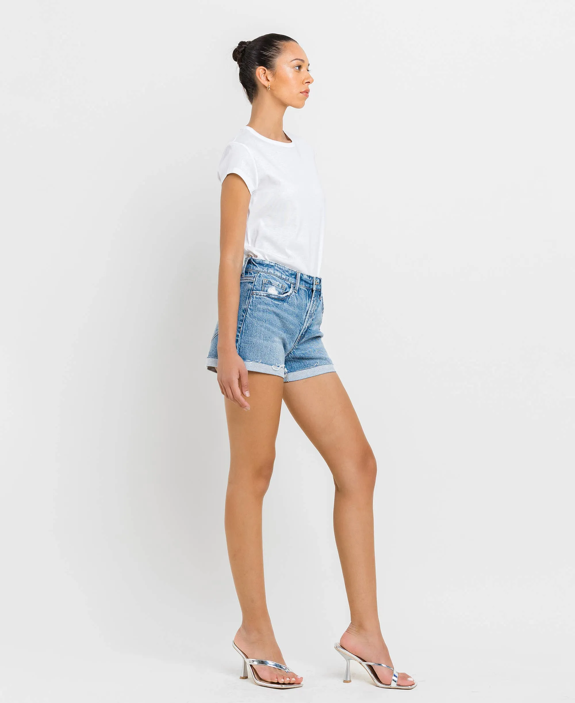 High Rise A Line Shorts