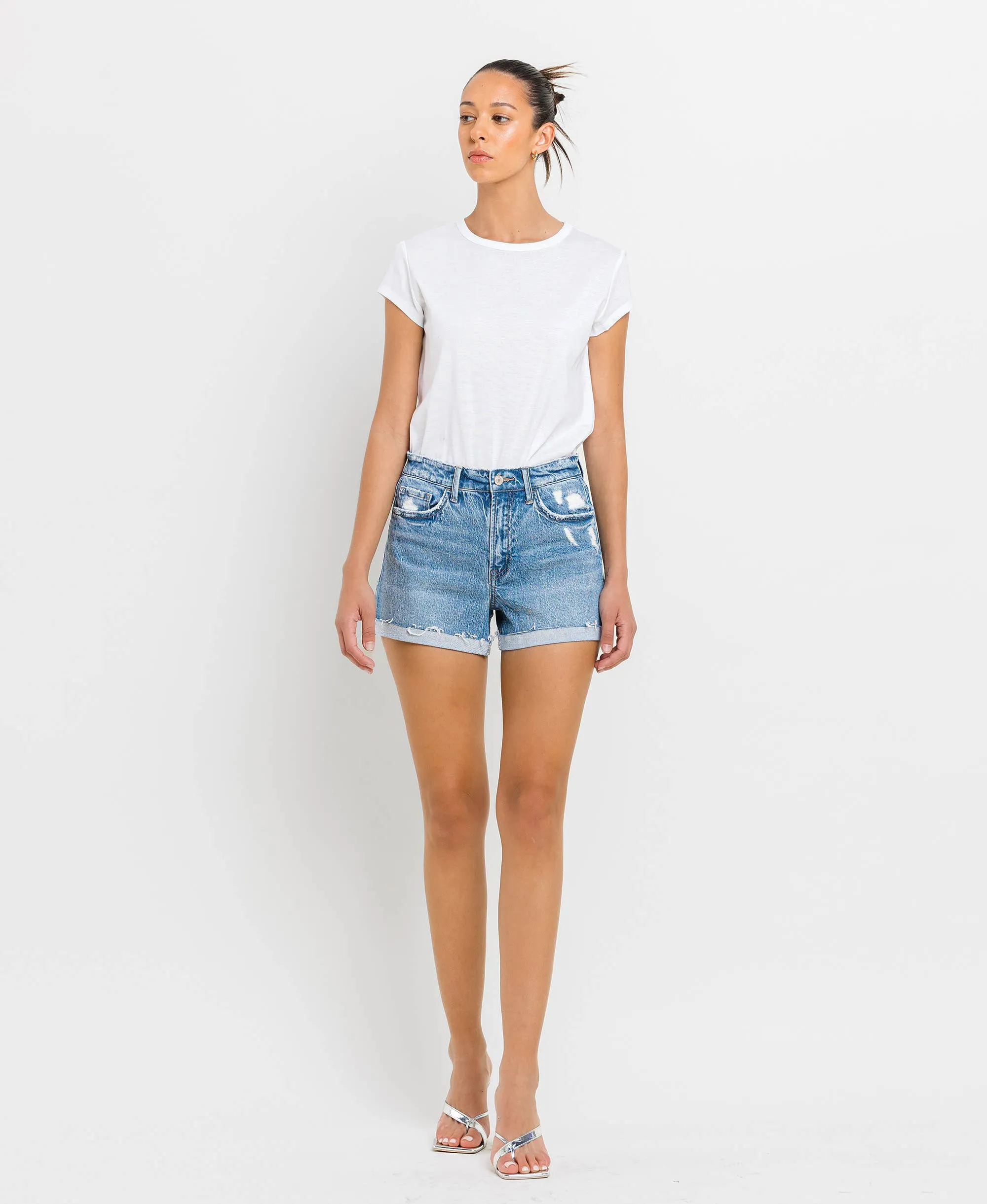 High Rise A Line Shorts