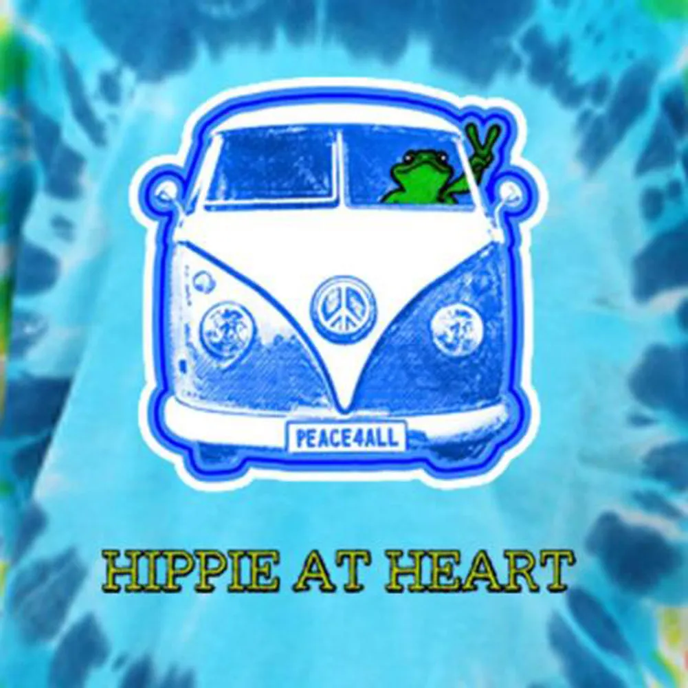 Hippie at Heart Tie Dye Short Sleeve Unisex T-Shirt - Tiedye - 10225