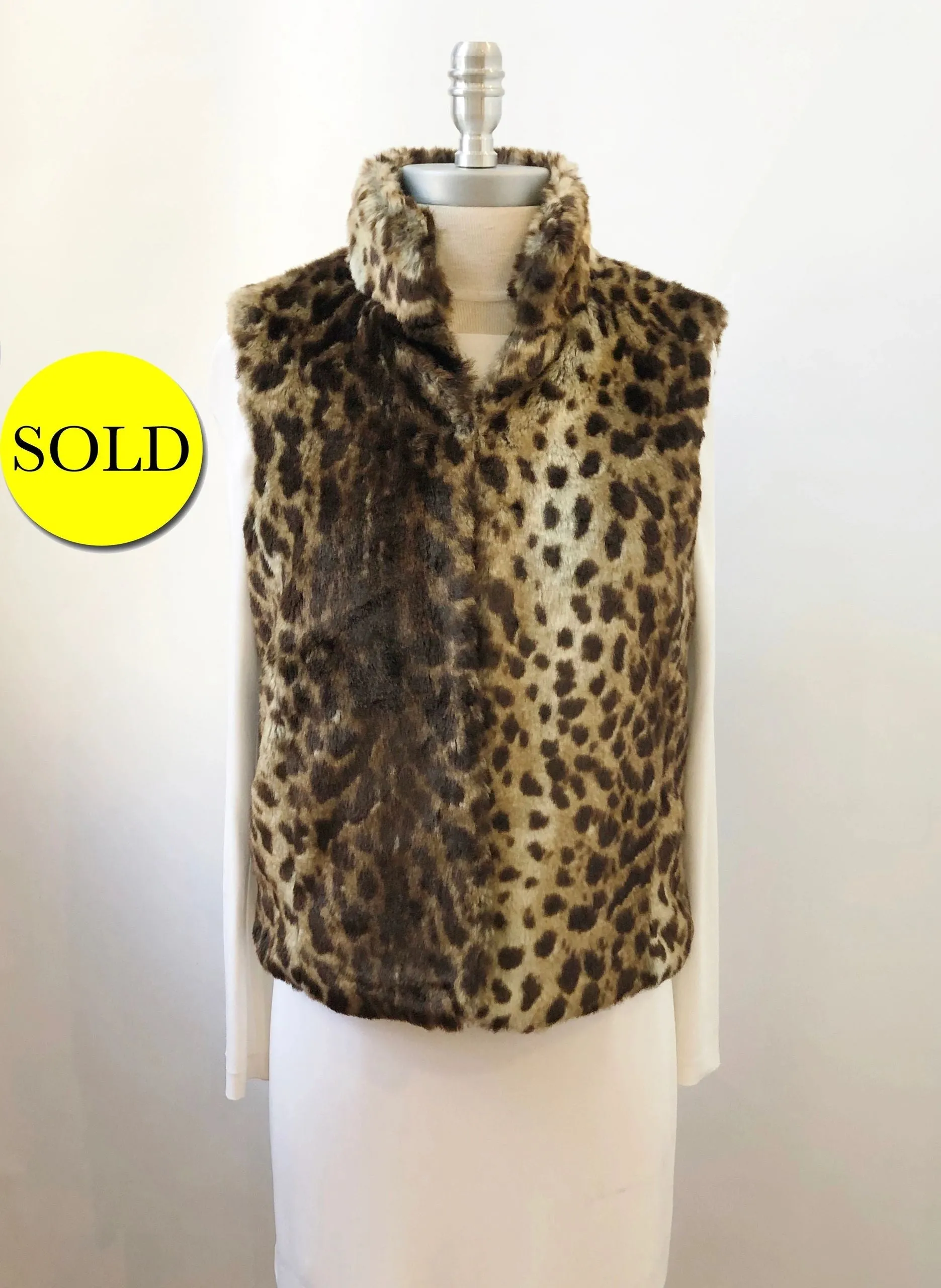 Jane Post Faux Fur Vest Size Xs