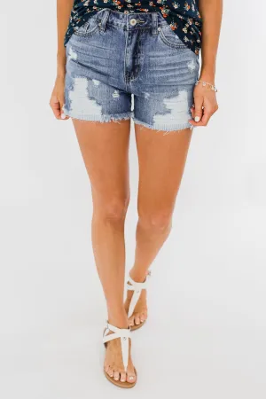 KanCan Distressed Shorts- Kayla Wash