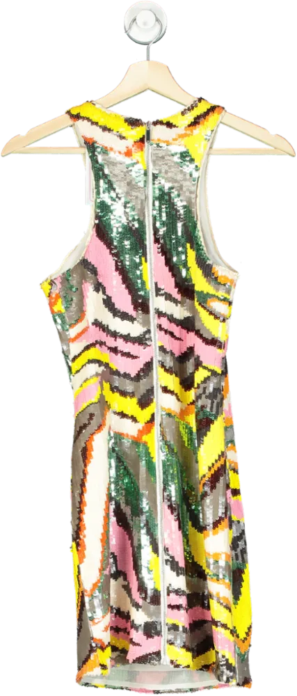 Karen Millen Multi Colour Sequin Dress UK 6