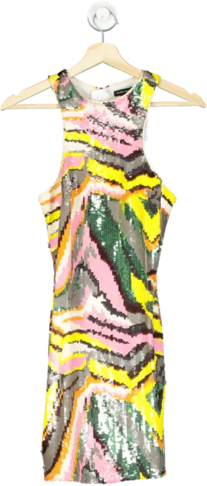 Karen Millen Multi Colour Sequin Dress UK 6
