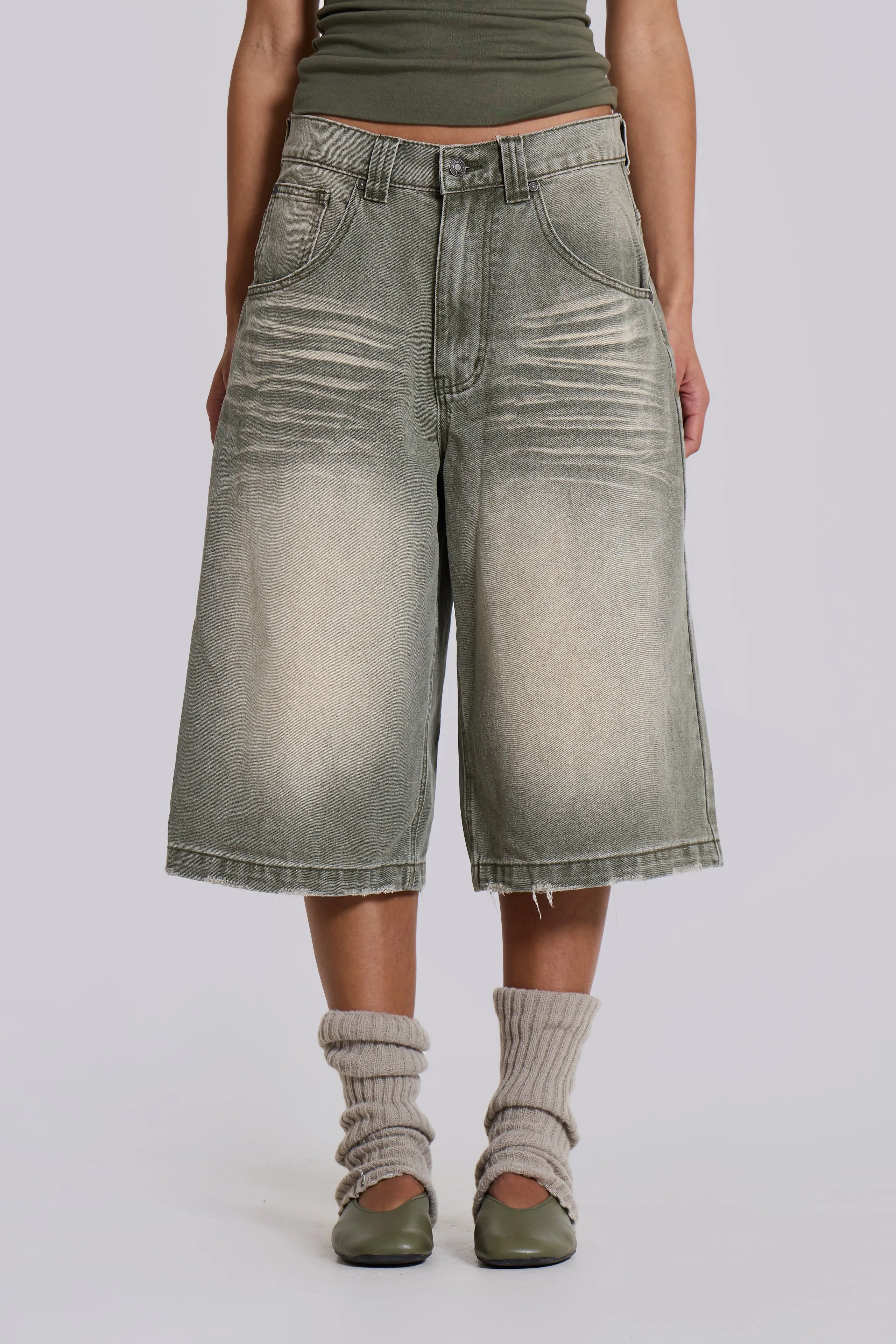 Khaki Colossus Jorts