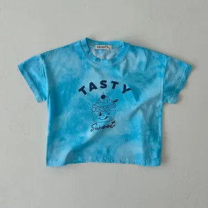 Kids Tie-Dye Cupcake Tee- Blue
