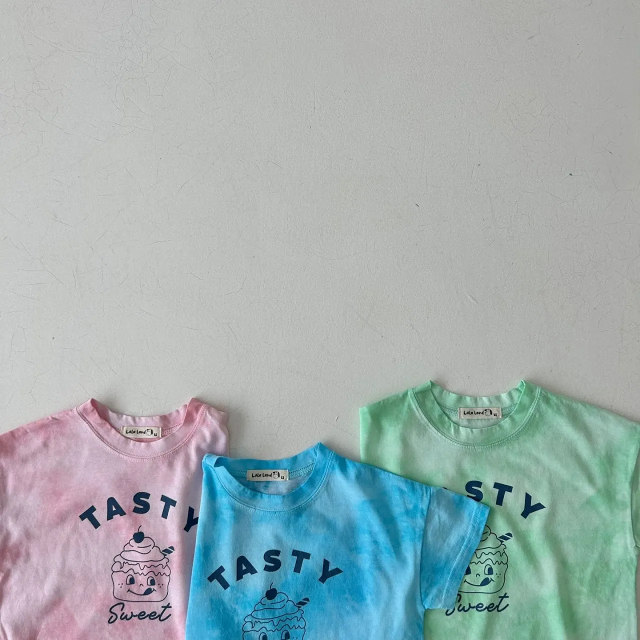 Kids Tie-Dye Cupcake Tee- Blue
