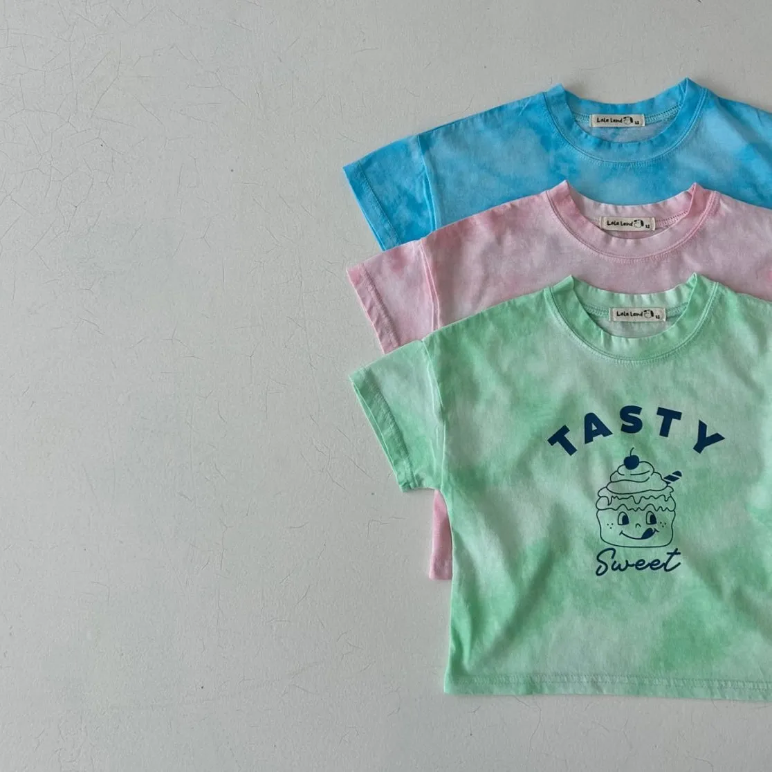 Kids Tie-Dye Cupcake Tee- Blue