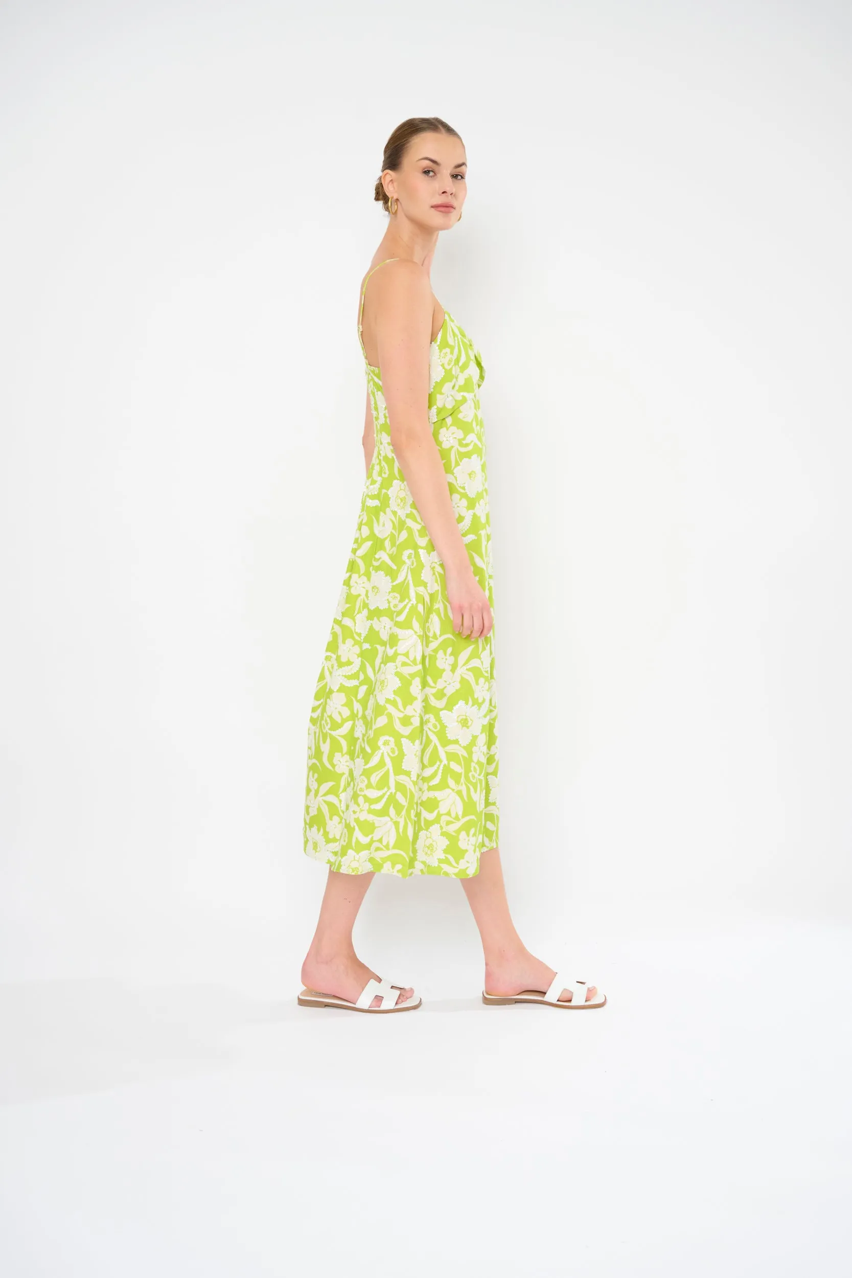 Kienna Dress in Cultured Pearl Green by Flora Bea