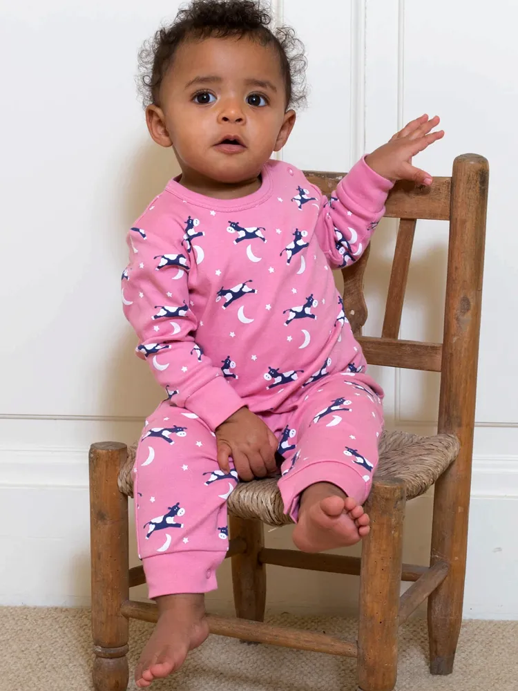 KITE Hey Diddle Rose Pink Organic Romper - Newborn and 1M