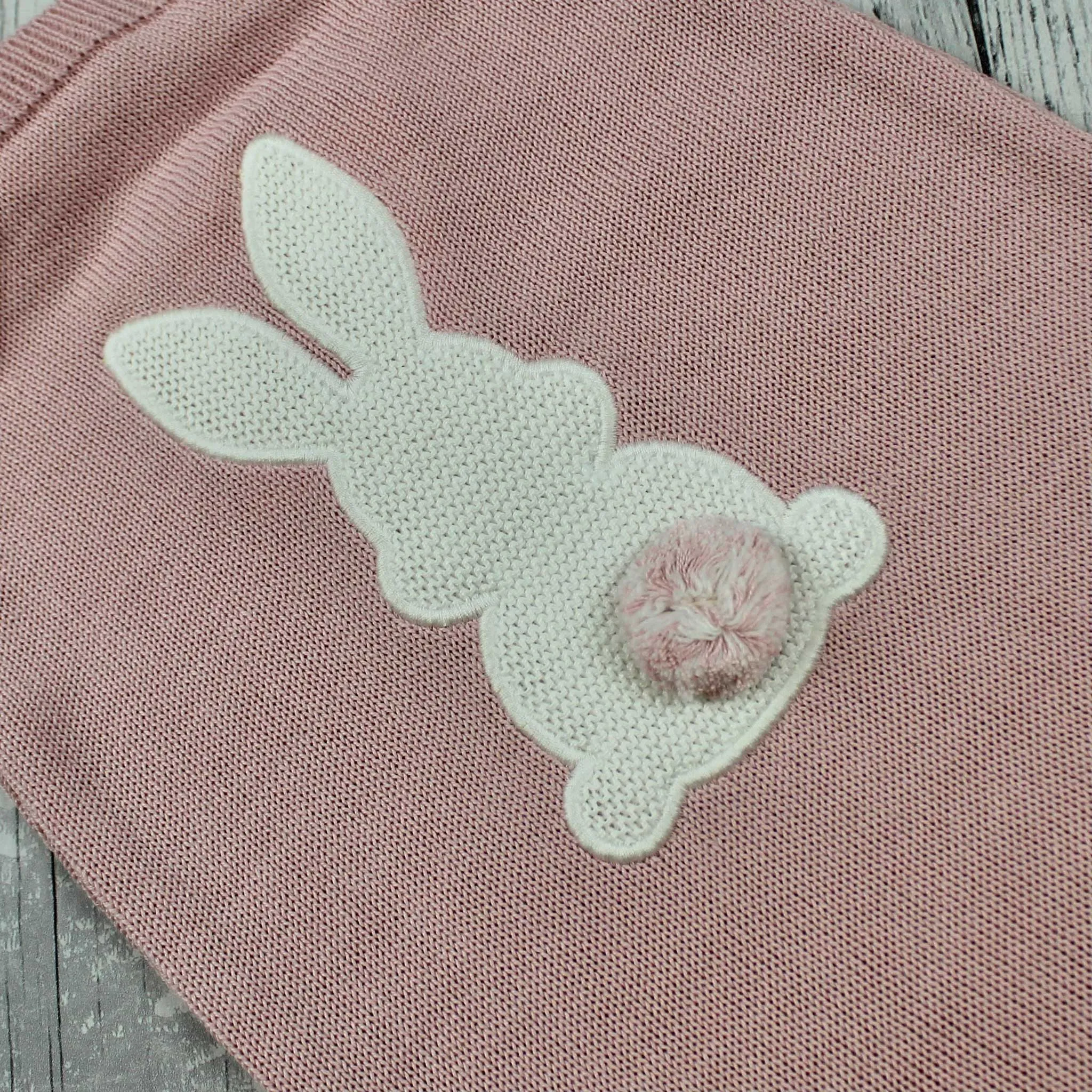 Knitted Baby Romper with Bunny