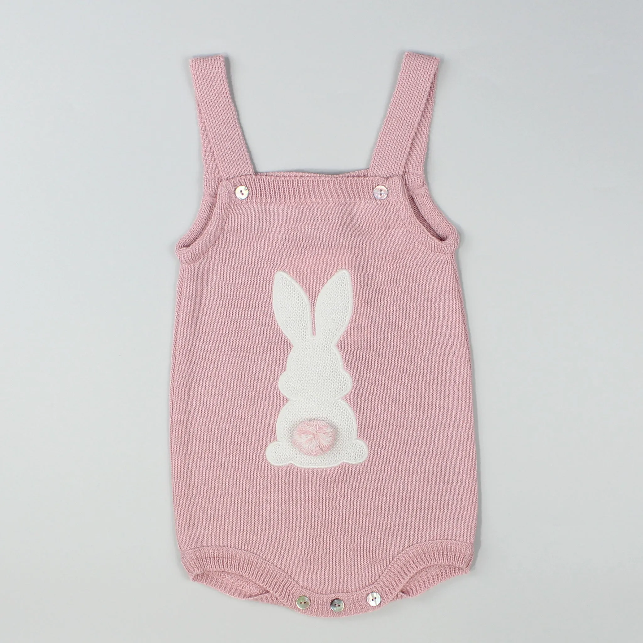 Knitted Baby Romper with Bunny