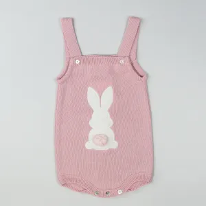 Knitted Baby Romper with Bunny