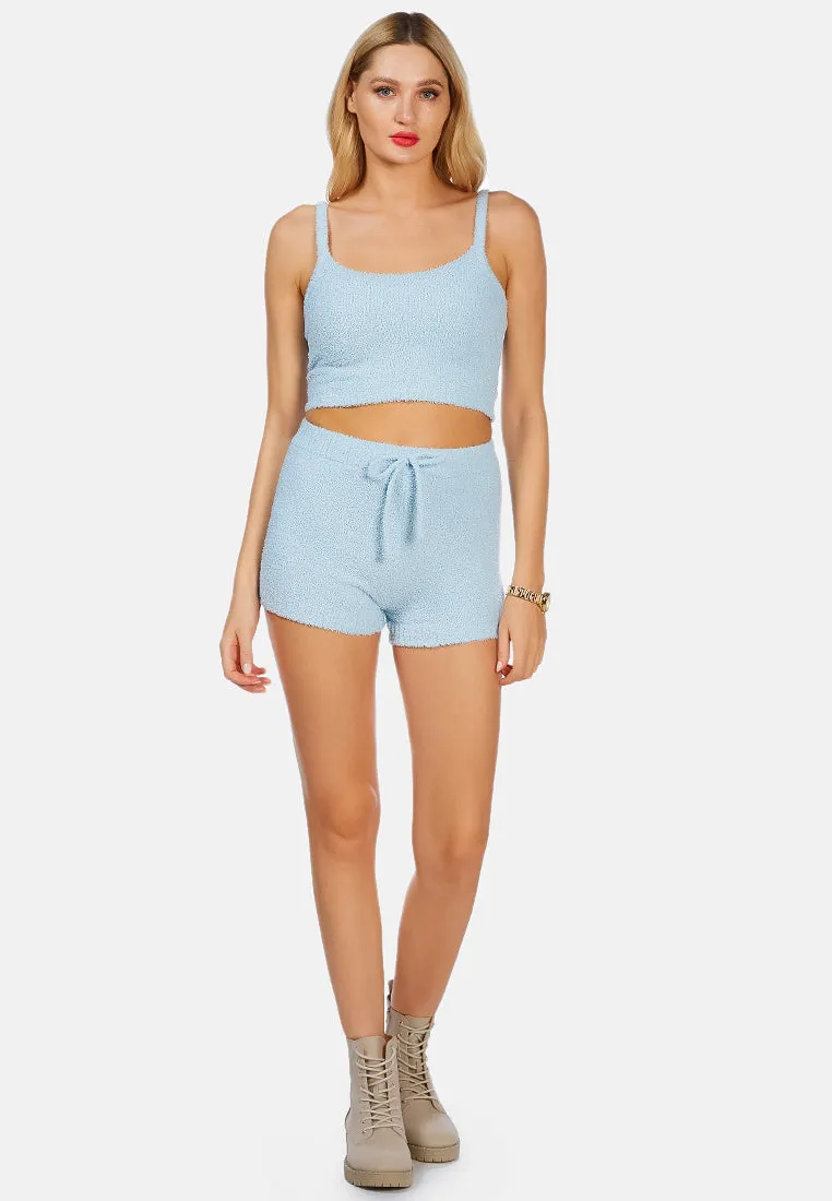 Knitted Relaxed Drawstring Shorts