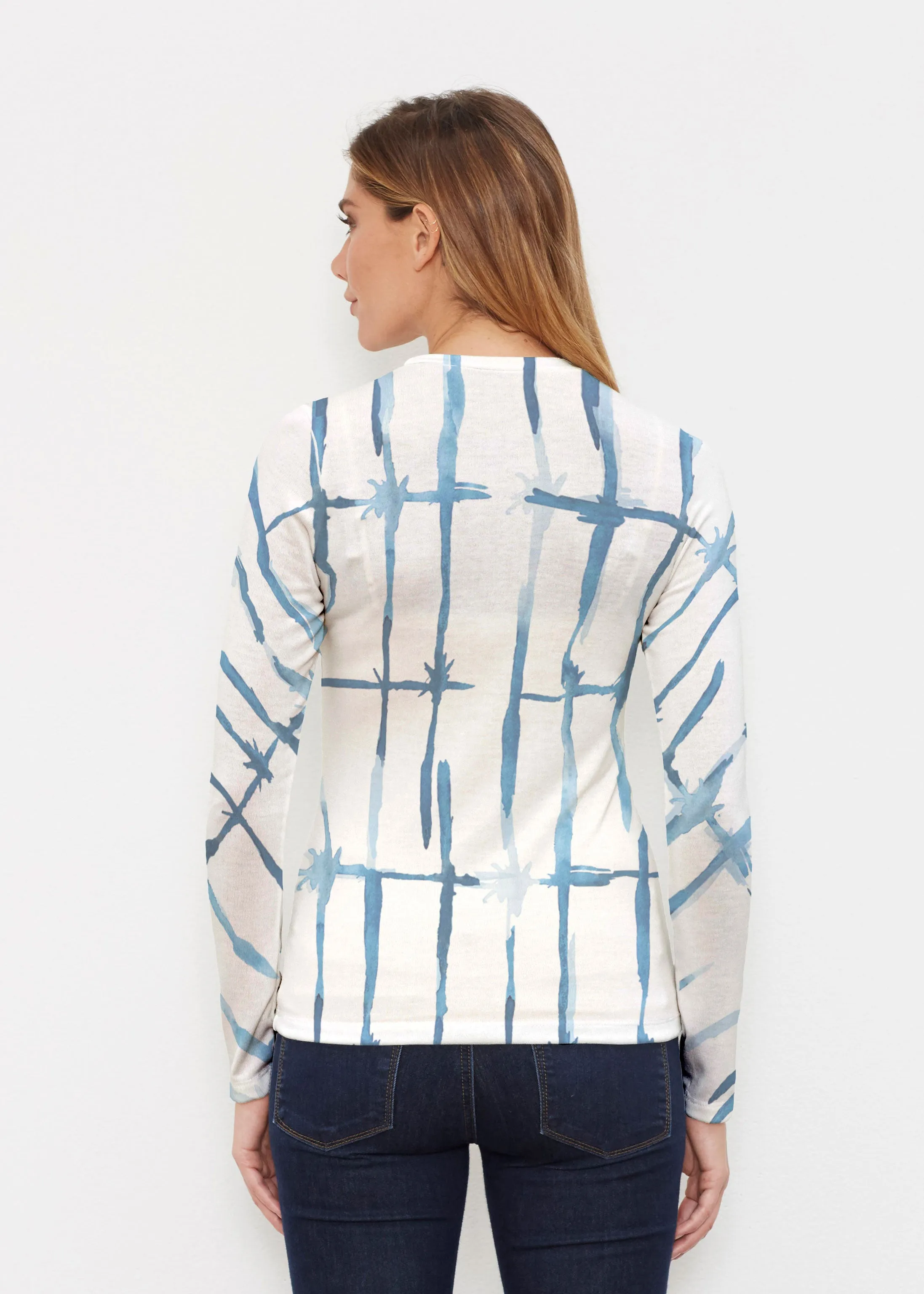 Knotted Tie Dye (7844) ~ Butterknit Long Sleeve Crew Top