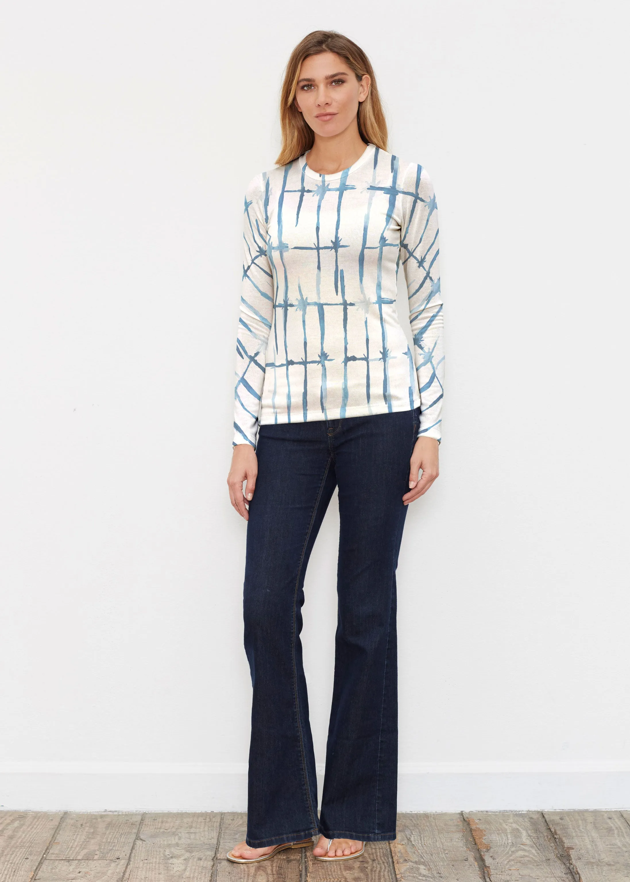 Knotted Tie Dye (7844) ~ Butterknit Long Sleeve Crew Top
