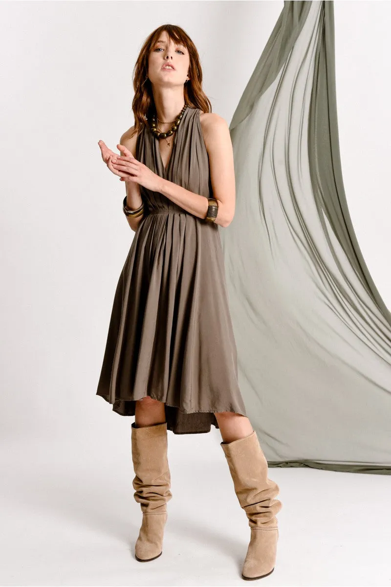 Ladies Sleeveless Asymmetrical Dress