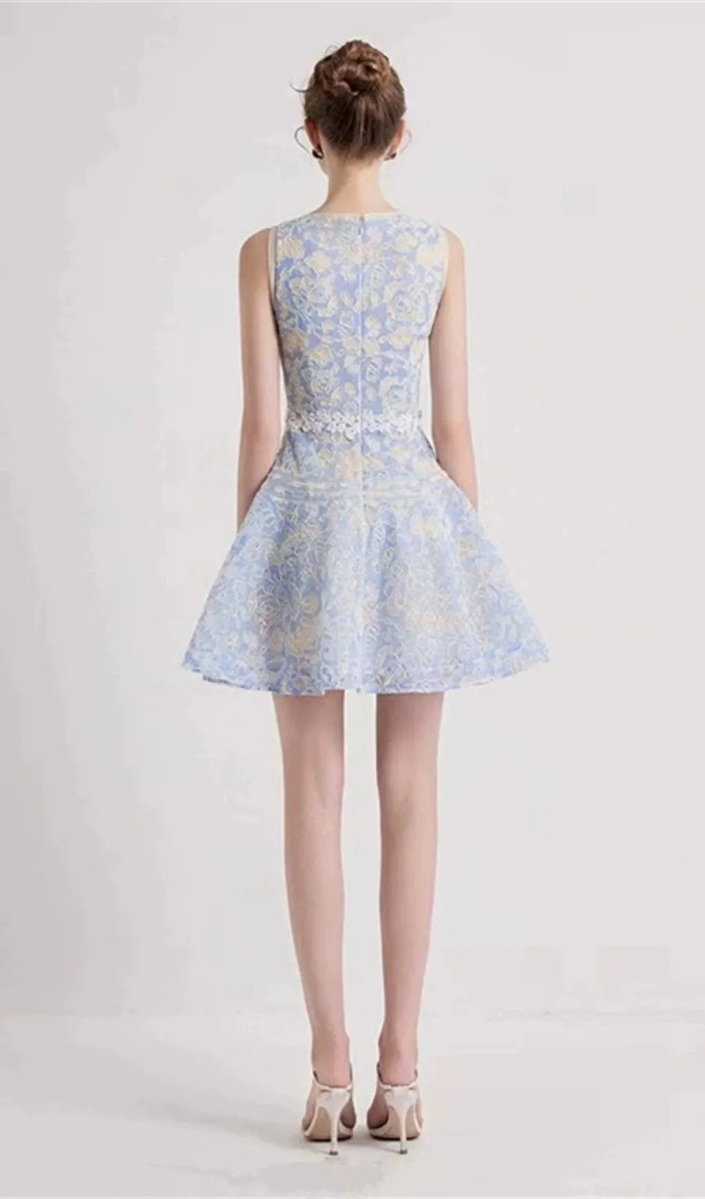 LAIKA BLUE LACE MINI DRESS