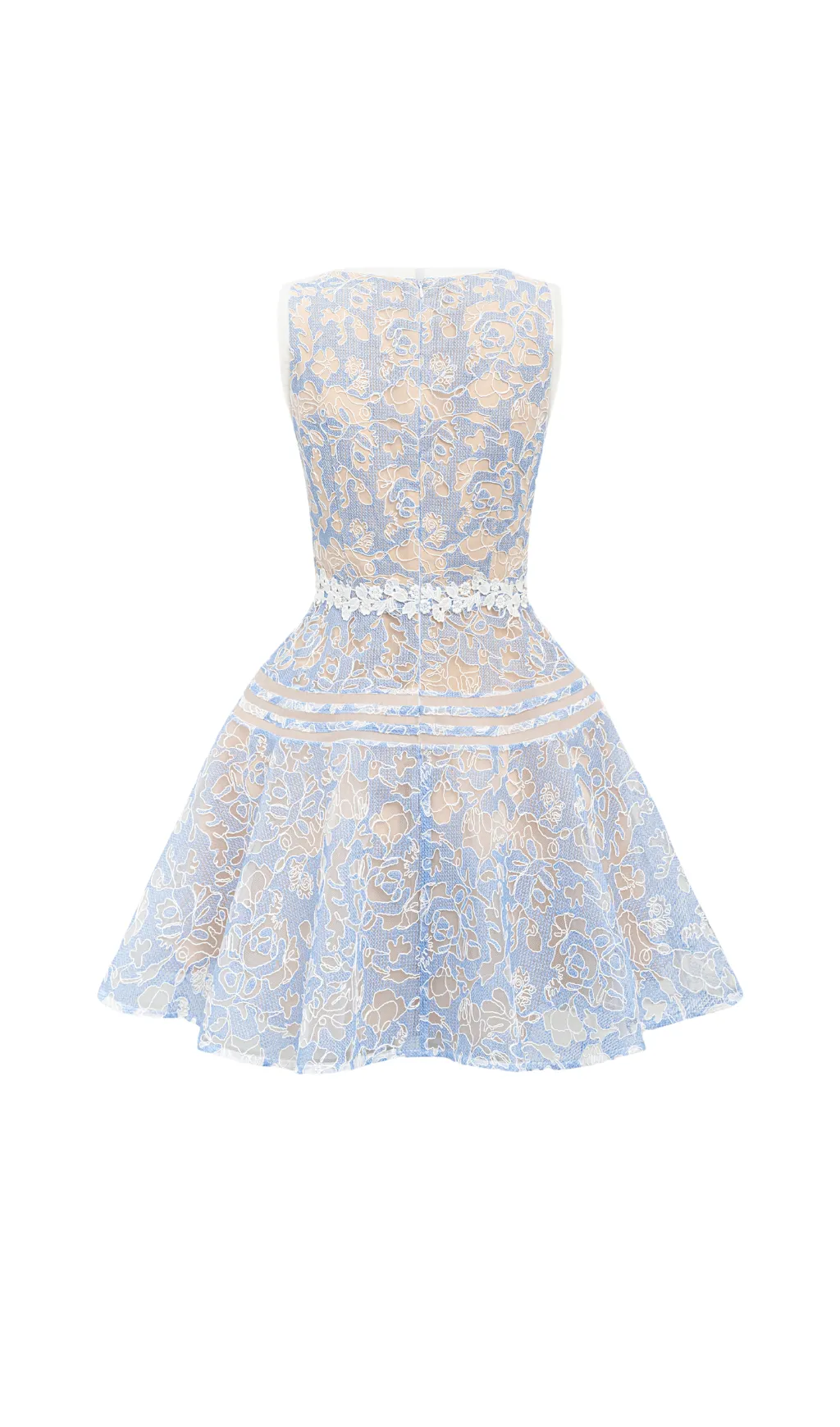 LAIKA BLUE LACE MINI DRESS