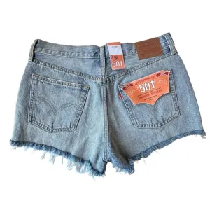 Levi’s 501 Distressed Light Wash Denim Shorts NWT