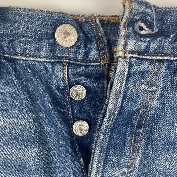 LEVI'S Button Fly 501 Shorts in Back to Your Heart Lightly Distressed