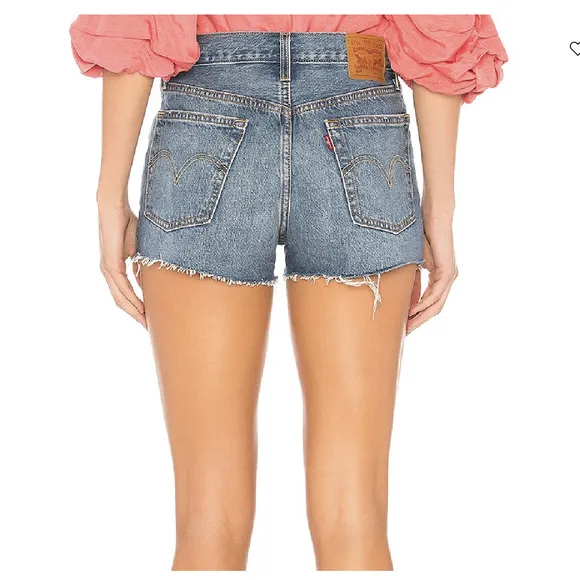 LEVI'S Button Fly 501 Shorts in Back to Your Heart Lightly Distressed