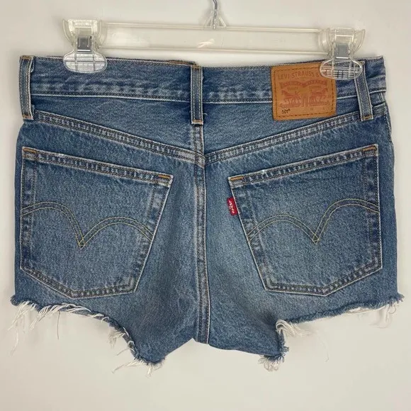 LEVI'S Button Fly 501 Shorts in Back to Your Heart Lightly Distressed