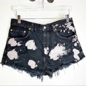 Levi’s Distressed Bleached Hi Rise Cutoff Shorts