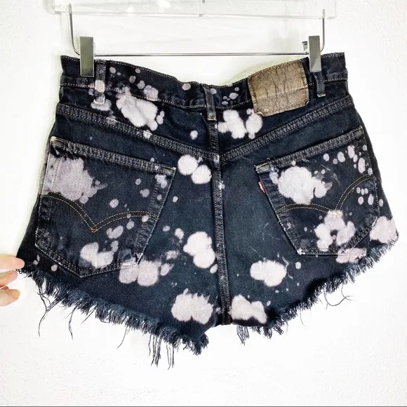 Levi’s Distressed Bleached Hi Rise Cutoff Shorts