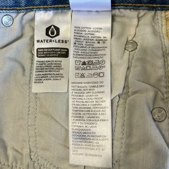 Levi’s Premium 501 Jean Shorts Distressed High Rise Size 32 NWT